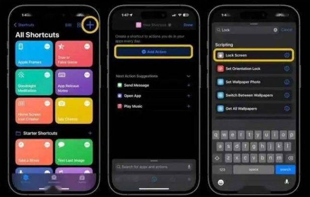 索县苹果14锁屏维修店分享iPhone14升级iOS16.4后如何创建锁屏快捷方式 